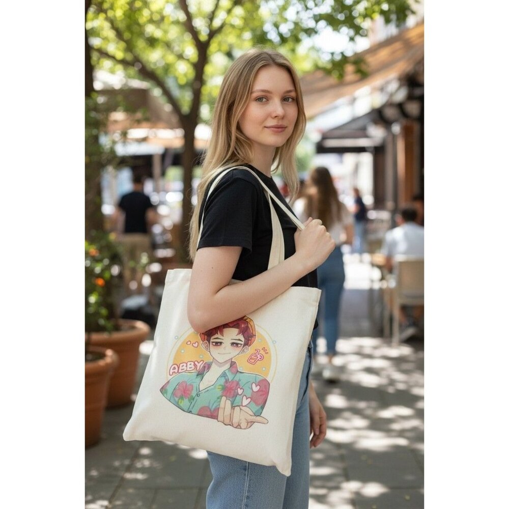 Abby Saja KPop Demon Hunters Canvas Tote Bag – 2025 Anime Character Art